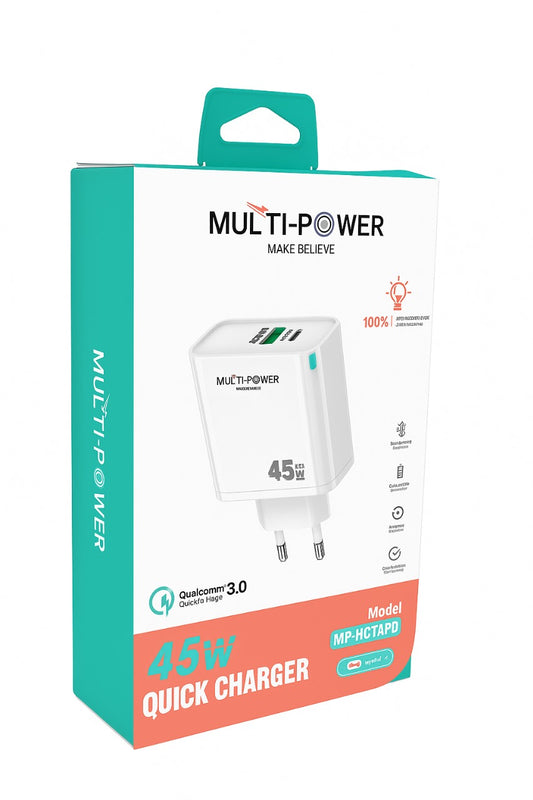 45W adapter with USB and PD port